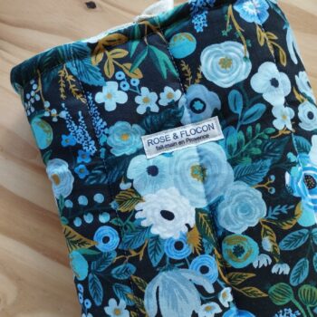 Pochette à livres bleue