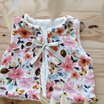 Gilet de berger Fleurs Aquarelle