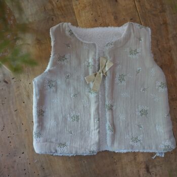 Gilet de berger bébé bouquet
