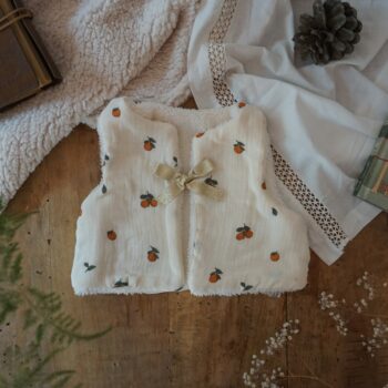 Gilet de berger bébé oranges