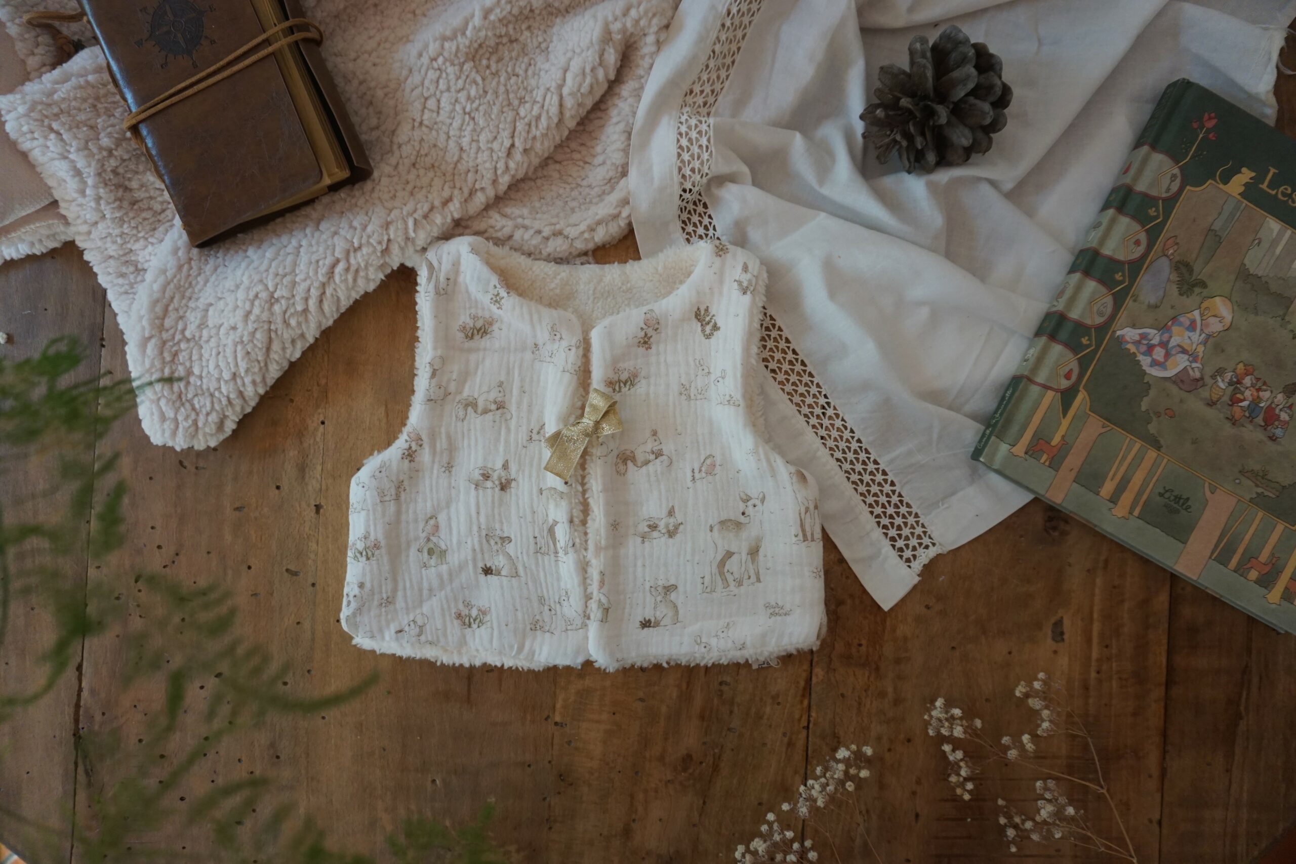 Gilet de berger bébé forêt